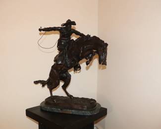 The Bronco Buster Bronze Sculpture by Fredrick Remington