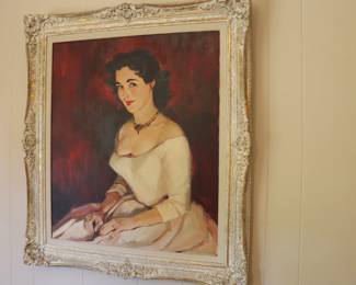 Is that Elizabeth Taylor???   Oil on Canvas Portrait 