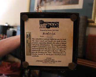 Vintage Drummer Bear  Animatronic Musical Bear by Faith Wick