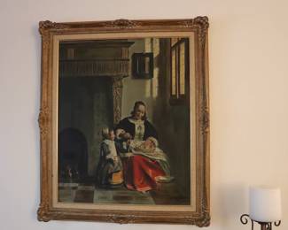 A Woman Peeling Apples de Hooch REPLICA BY J Gaines 