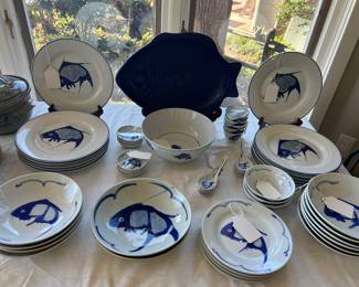 Koi Fish Plates, Bowls, Spoons,
