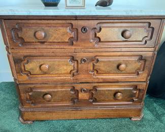 Marble Top 3 Drawer Chest