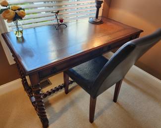 Leather inset desk