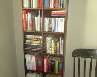 bookcase and books