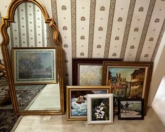 Large Mirror, assorted pictures