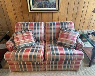 Matching plaid sofas