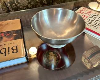Large pewter bowl