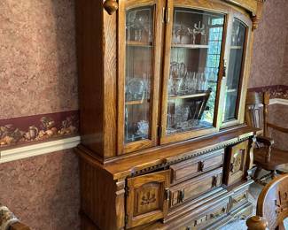 oak china cabinet