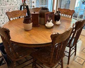 Oak table and chairs