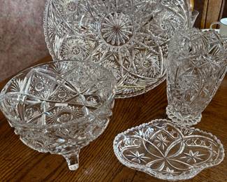 antique pressed glass