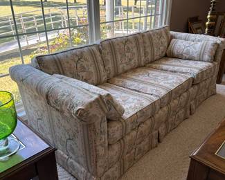 Circa 1976 sofa, with Asian fabric