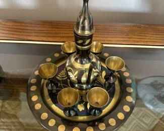 Brass tea set