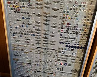 3 Military display cases filled with metals from Freemans