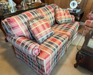 Matching plaid sofas