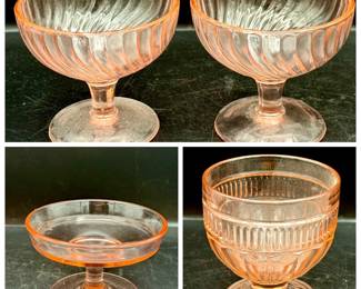 (4) Depression Glass Dishes Feat. Anchor Hocking
