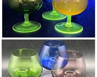 (3) UV Reactive Colorful Stemware
