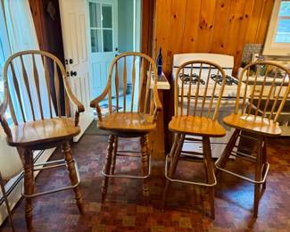 (4) Counter Swivel Stools
