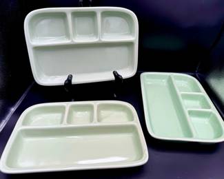 (3) Green Bret Bortner BIA TV Dinner Tray
