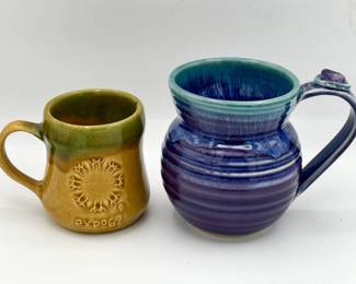 (2) Signed Ceramic Mugs
