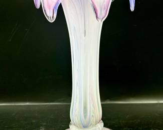 Murano Style Flower Vase 8”
