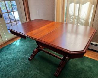 Lovely Legged Wood Table With Leaf
