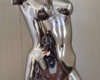 Silver Reflective Mannequin Torso
