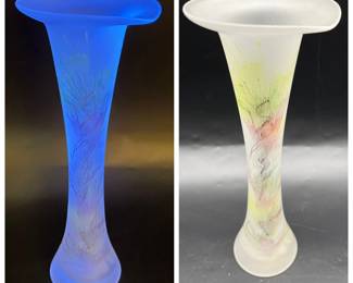 Ambiente Zwiesel Style 10” Leaded Glass Vase - UV Reactive
