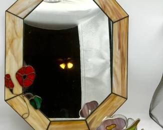 Stained Glass Mirror & Candle Holder
