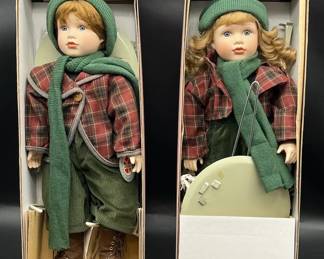 Delton Porcelain Dolls Natalie & Austin
