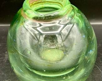 Heavy Blown Glass Candle Holder
