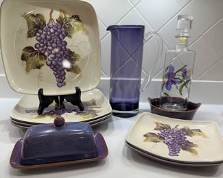 Cabernet grapes melamine dinnerware