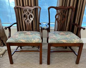 Statesville ross mahogany Georgian chippendale style chairs