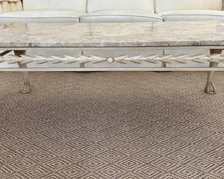 wrought iron marble coffee table