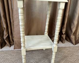 off white spool side table