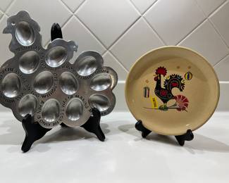 hen/rooster pewter