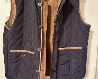 suede quilted men's vest