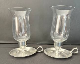 Stieff colonial pewter candlestick holders