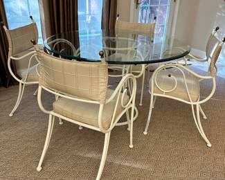 Beveled glass table and chairs