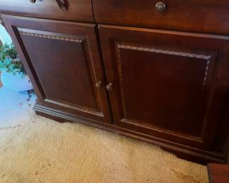 Entry way table solid wood no particle board. Broyhill