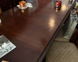 Large long broyhill table and chairs.  