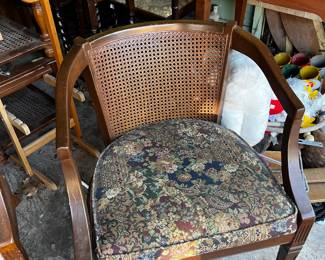 Cane back vintage chairs