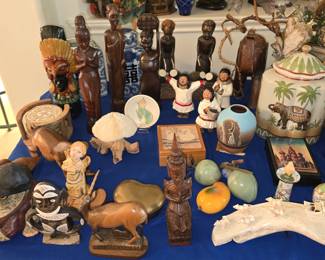 Hand Carved Wooden Figurines- Stone Figurines- Coasters 