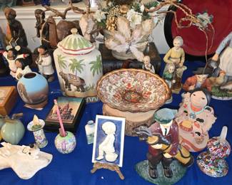 Golf Door Stopper - Hand Painted Bowl - Ginger Jars 