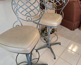 Pair Swivel Bar Stools