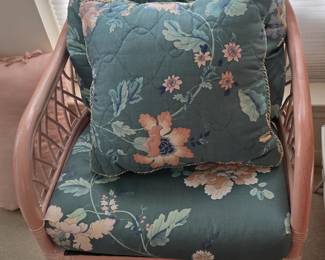 Other Pink Wicker Arm Chair 