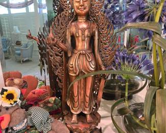 Chinese Copper Goddess Statue