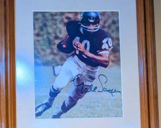 Gale Sayer and Sutcliffe signed pics