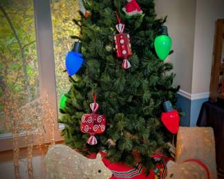 near 10' tall Christmas tree