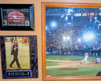 Mark McGwire record breaking homerun pic and Ditka signed pic (what is that gesture he is making?)