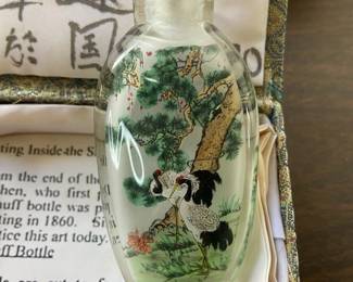 Asian painted snuff bottle